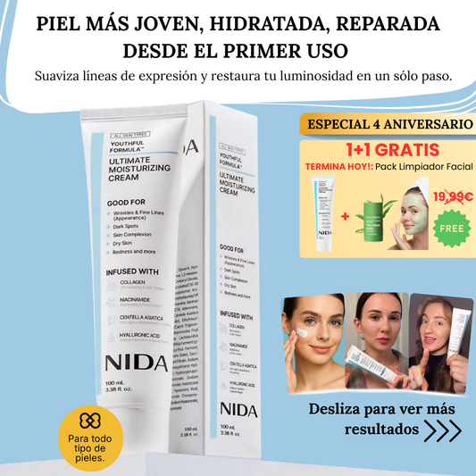 Crema Hidratación Profunda, Adiós a las Arrugas -NIDA™